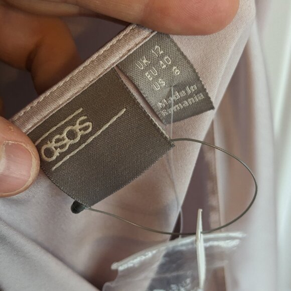 NWT Asos Halter Neck Icy Purple Satin Blouse Size US 8 - Picture 11 of 11